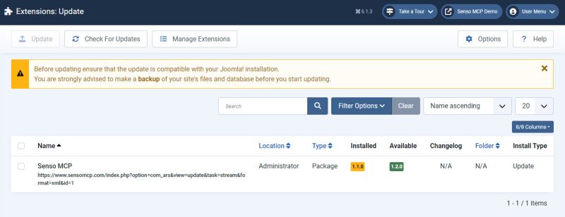extensions update